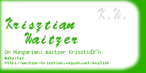 krisztian waitzer business card